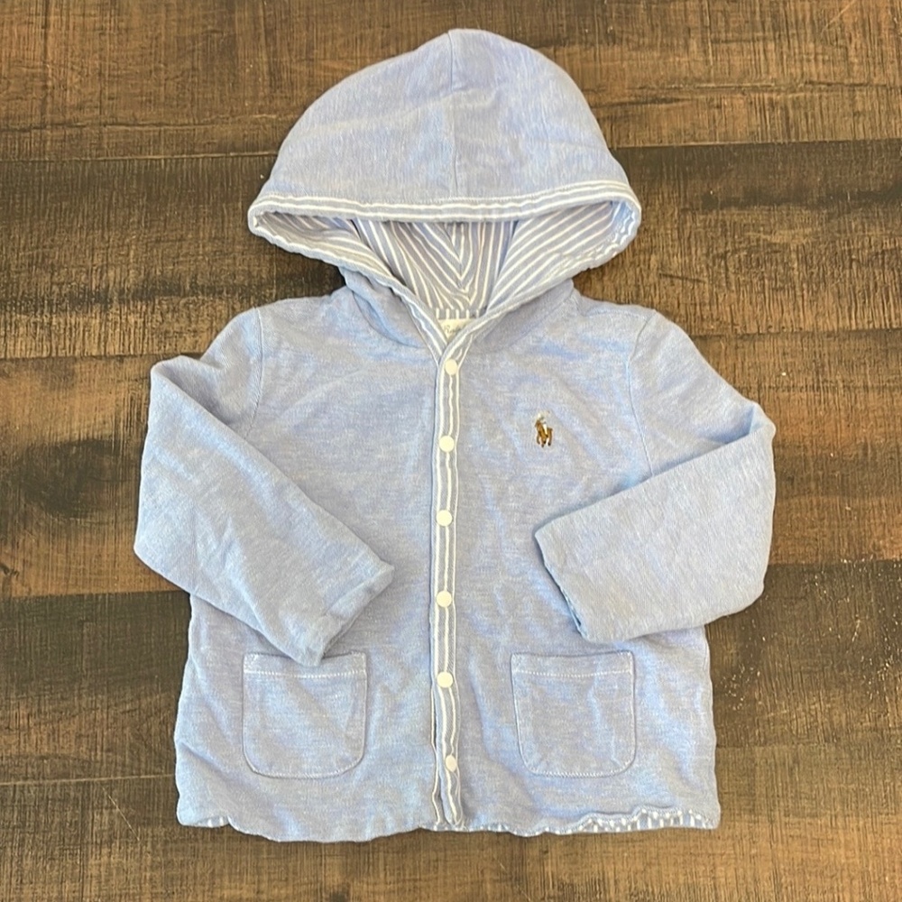 Ralph Lauren size 12 months 100% cotton light weight button up sweater